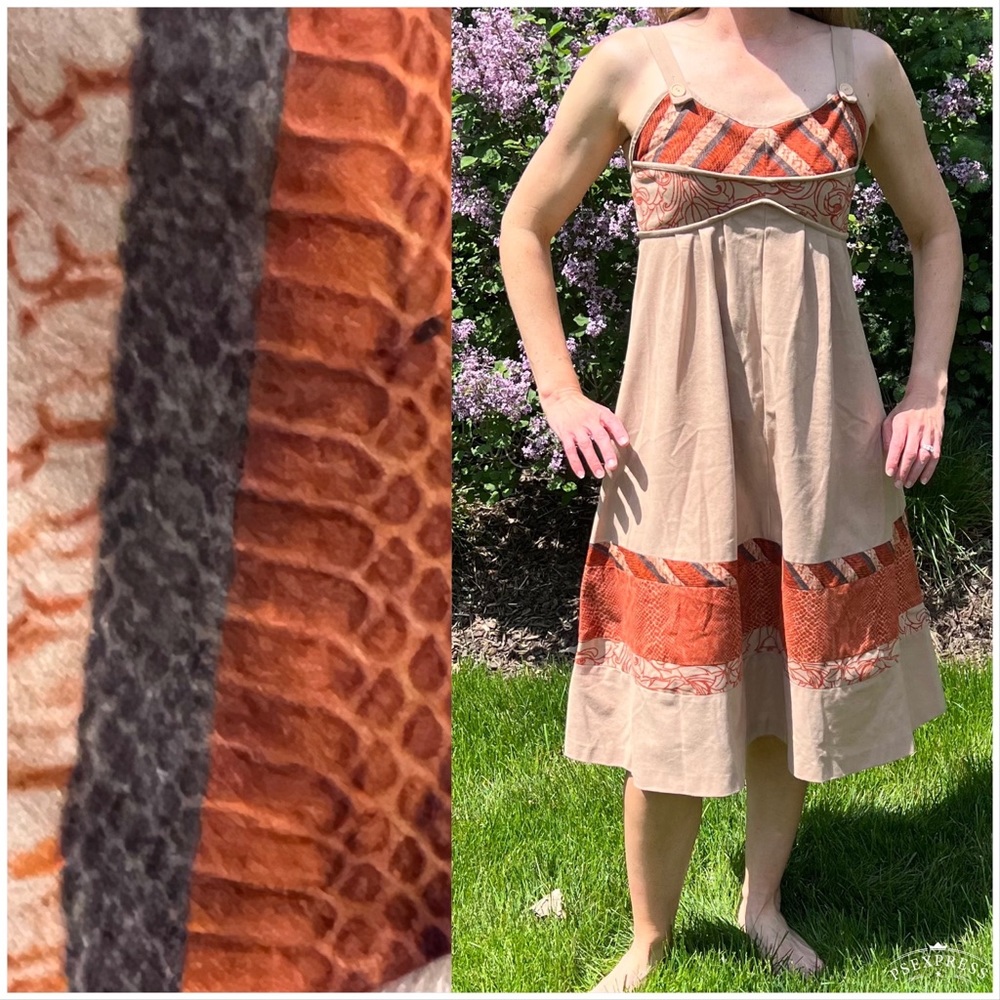Vintage 70’s Boho Mixed Print Sheath Dress! EUC! - Picture 4 of 16
